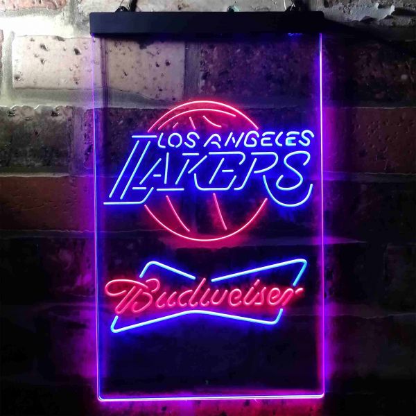 Los Angeles Lakers Budweiser Neon Dual LED Sign